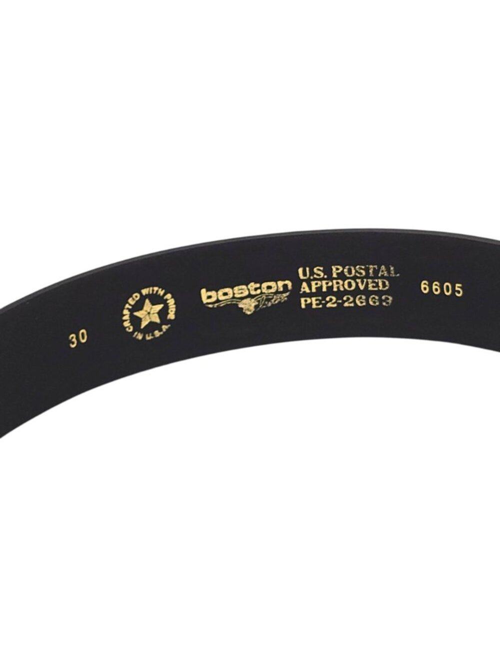 Boston Leather 1.75" Full Grain Leather Garrison Belt Size 30 Black Made In USA - Picture 2 of 10